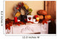 Festive autumn decor on fireplace Wall Mural