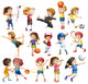Kids playing sport Wall Decal
