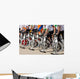 Stationary spinning bicycles outdoor in a sunny day. aerobic Wall Mural
