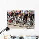 Stationary spinning bicycles outdoor in a sunny day. aerobic Wall Mural