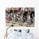 Stationary spinning bicycles outdoor in a sunny day. aerobic Wall Mural