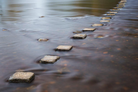 Stepping stones Wall Mural