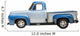 blue classic truck Wall Decal