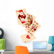 Hearts playing cards Wall Decal