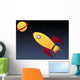 Blasting Space Ship Wall Mural