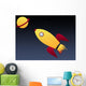 Blasting Space Ship Wall Mural