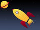 Blasting Space Ship Wall Mural