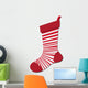 Peppermint Christmas Stocking Wall Decal