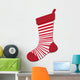 Peppermint Christmas Stocking Wall Decal