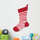 Peppermint Christmas Stocking Wall Decal