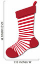 Peppermint Christmas Stocking Wall Decal
