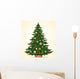 Christmas Tree Card Vector Wall Decal