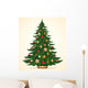 Christmas tree card. Vector illustration Wall Decal
