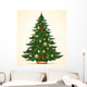 Christmas tree card. Vector illustration Wall Decal