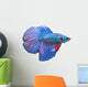 Blue Fighting Fish Wall Decal