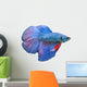 Blue Fighting Fish Wall Decal