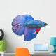 Blue Fighting Fish Wall Decal