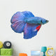 Blue Fighting Fish Wall Decal