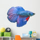 Blue Fighting Fish Wall Decal