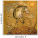 Cute cow on the bicycle Wall Mural