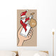 Notification pop up phone Santa cartoon Wall Mural
