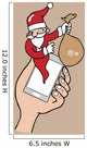 Notification pop up phone Santa cartoon Wall Mural