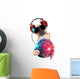 dj disco dog Wall Decal