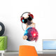 dj disco dog Wall Decal