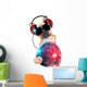 dj disco dog Wall Decal