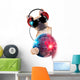 dj disco dog Wall Decal