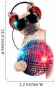 dj disco dog Wall Decal
