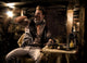 Pirate Drinking from Bottle in Ship Quarters Wall Mural