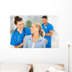 nurse talking to senior woman Wall Mural