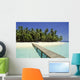 summer maldives pier Wall Mural