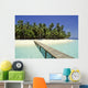 summer maldives pier Wall Mural