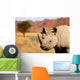 black rhinoceros Wall Mural