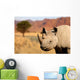black rhinoceros Wall Mural
