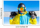Snowboarder holding snowboard Wall Mural