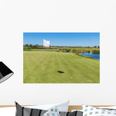 Golf Course Wall Mural shown on a wall