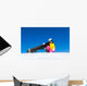 Female Snowboarder Mountain Wall Mural