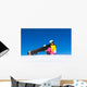Female Snowboarder Mountain Wall Mural