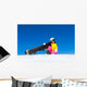 Female Snowboarder Mountain Wall Mural