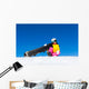 Female Snowboarder Mountain Wall Mural