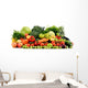 Assorted raw organic vegetables isolated on white Wall Decal