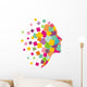 Colorful Tessalated Face Wall Decal