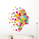 Colorful Tessalated Face Wall Decal