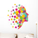 Colorful Tessalated Face Wall Decal