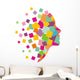 Colorful Tessalated Face Wall Decal
