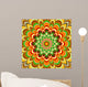 Colorful flower striped mandala Wall Mural