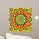 Colorful flower striped mandala Wall Mural